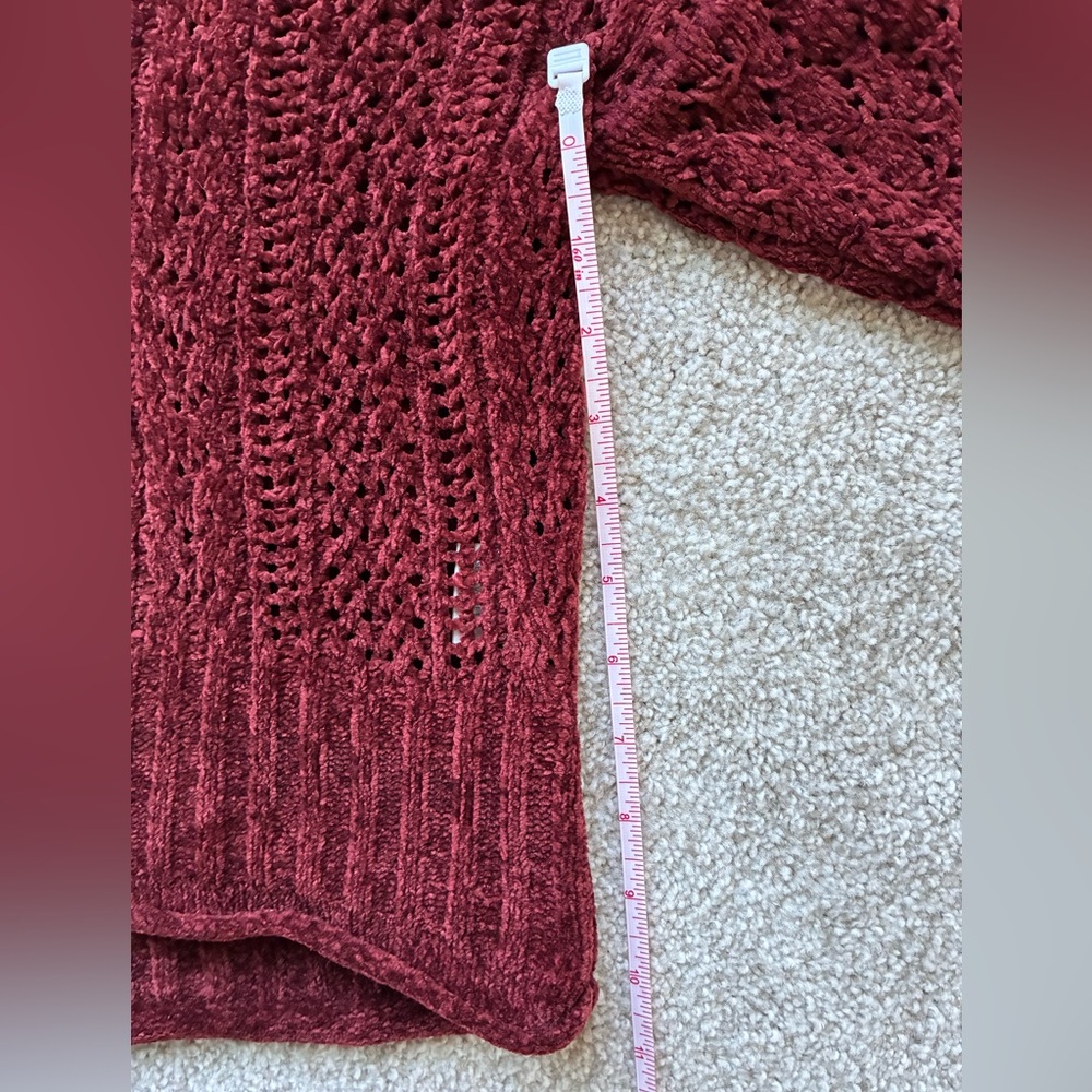 Altar’d State Burgundy Cable Knit Sweater | Size Small - Picture 10 of 13